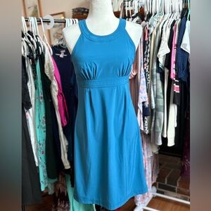 Athleta Teal Sleeveless Midi Dress